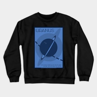 Art Deco Space Travel Poster - Uranus Crewneck Sweatshirt